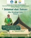 Civitas Akademika FKG Universitas Andalas Ucapkan Selamat atas Diraihnya Gelar Doktor oleh Dr. drg. Reno Wiska Wulandari, M.Biomed