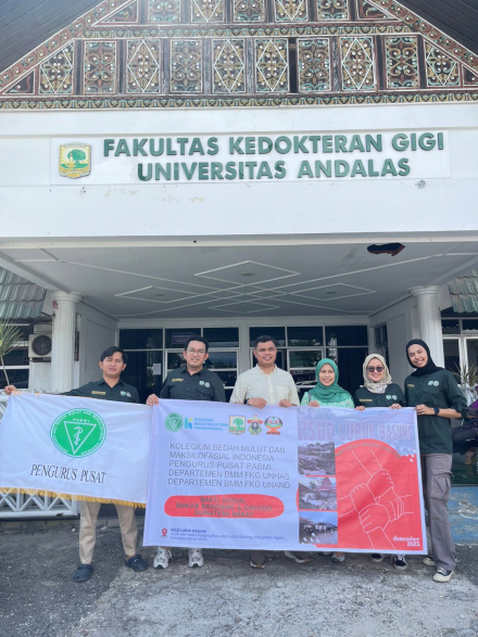 Dosen SPBMM dan Residen FKG UNAND Dilepas oleh Wakil Dekan I untuk Bertugas pada Tim Tanggap Bencana PABMI