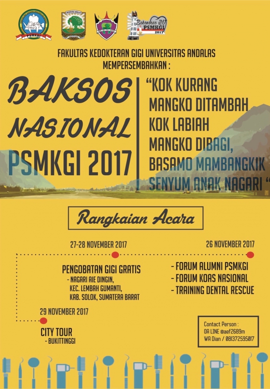 Rangkaian Acara Bakti Sosial Nasional PSMKGI 2017