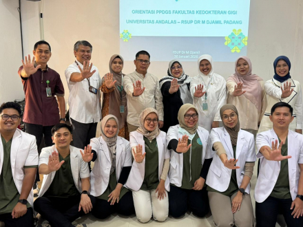 Pembukaan Orientasi PPDGS&ndash;BMM FKG UNAND di RSUP Dr. M. Djamil Padang Resmi Dilaksanakan