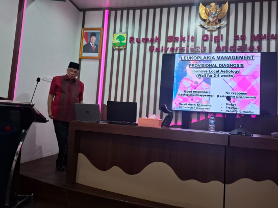 Kuliah Umum Bersama Profesor Emeritus Dr. Hashim Yaacob dari SEGi University Malaysia: Tingkatkan Wawasan Klinis Civitas Akademika FKG Unand